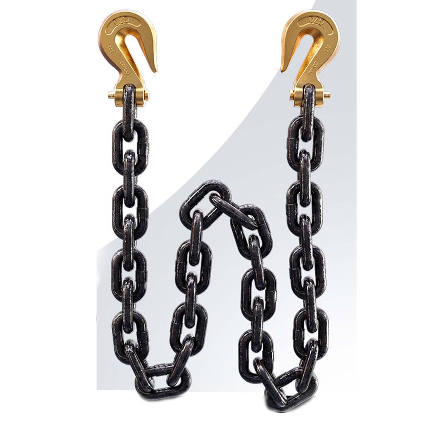 Obstáculos Coche Cadenas De Elevación Industriales - Cadena De Elevación De Motor De Alta Resistencia con Ganchos para Aparejos De Grúa Cuerdas para Remolque(5t,1m)