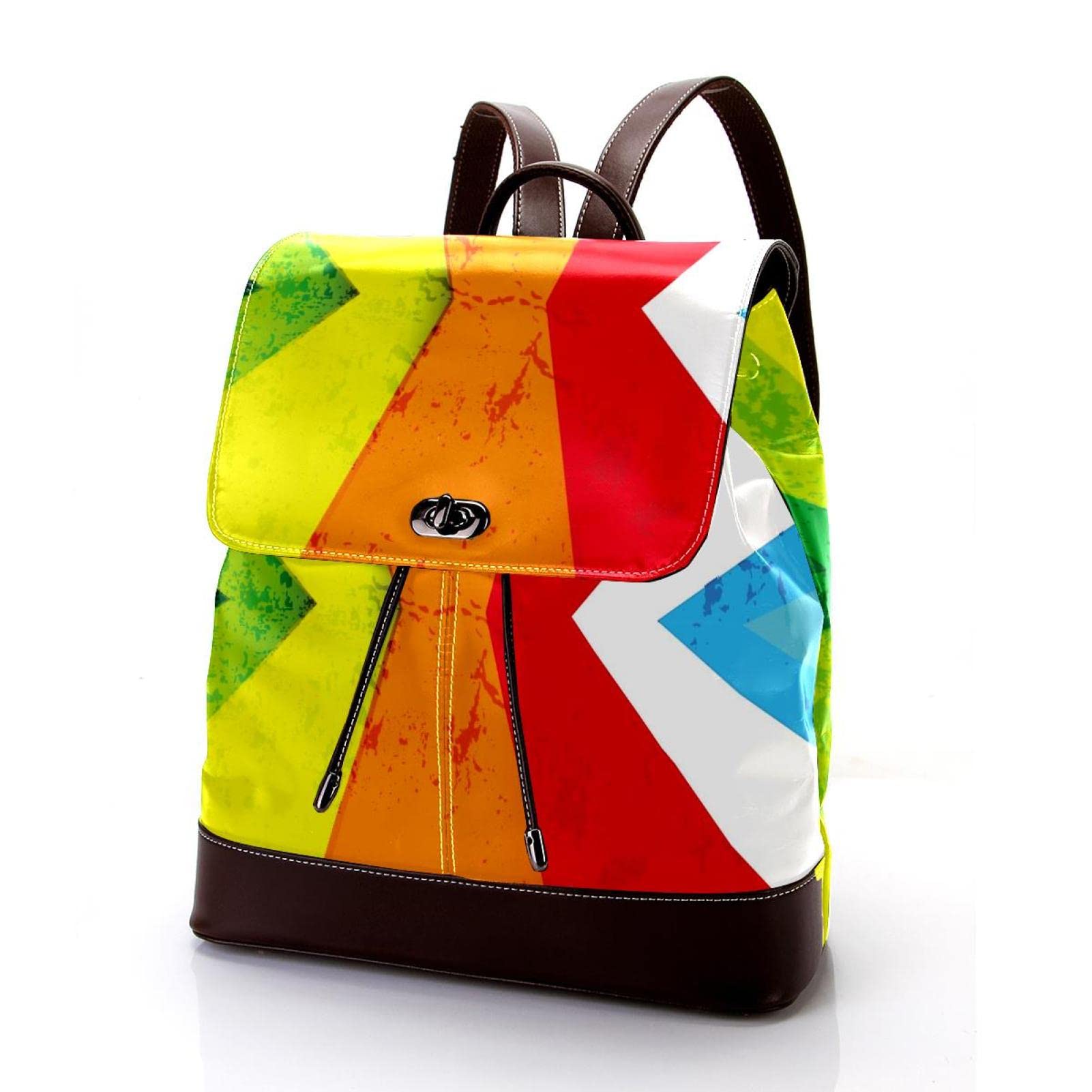 Moda damska plecak niebieski siłownia mężczyzna miękka sztuczna skóra klapa torba na ramię szkoła torba podróżna, MultiColor 14