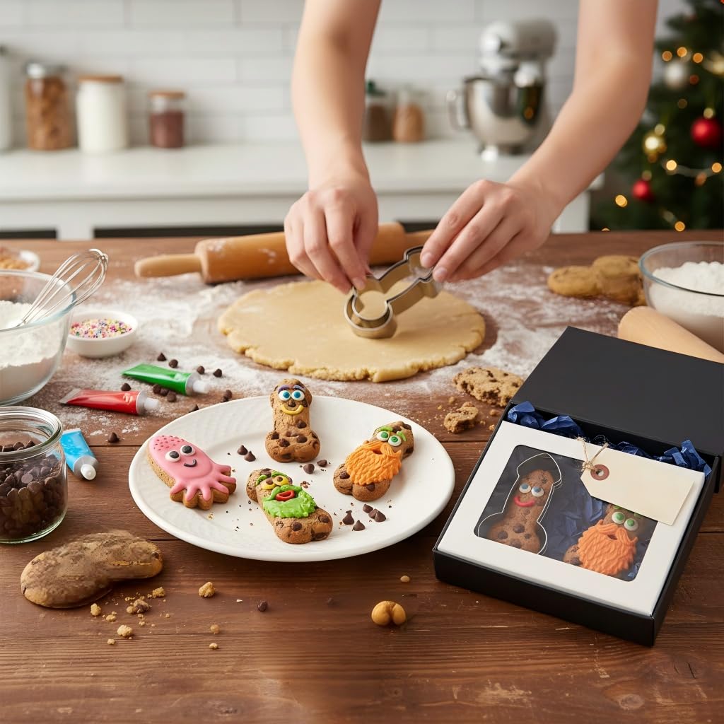 Creative Cookie Cutter Set - 4-Piece Stainless Steel Baking Molds for Kitchen, Party & Holiday Treats: like