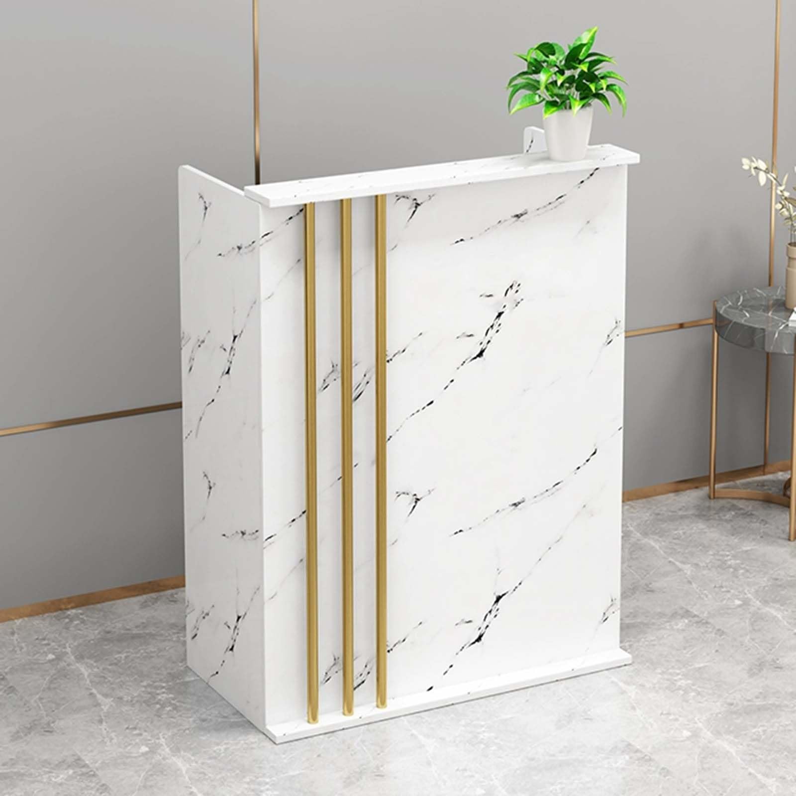 Petite Recept Desk con Ders chiudibile a chiave, moderno ufficio & zona d'attesa pelliccia, ideale per Retais, Ele Recept Counter per aziende