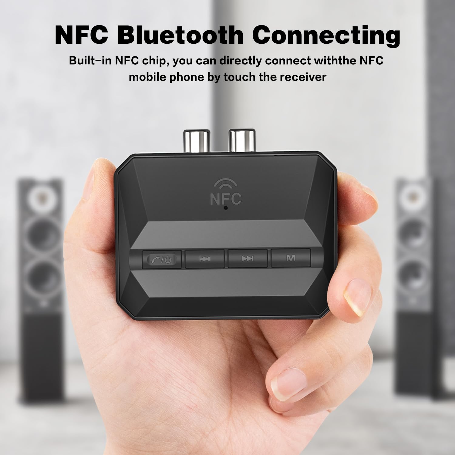 Ricevitore Bluetooth 5.3 HiFi, Adattatore Bluetooth AUX per Stereo Casa, Altoparlante, Amplificatore HiFi, con RCA/AUX Jack 3,5mm per Stereo Casa, Altoparlante, Amplificatore
