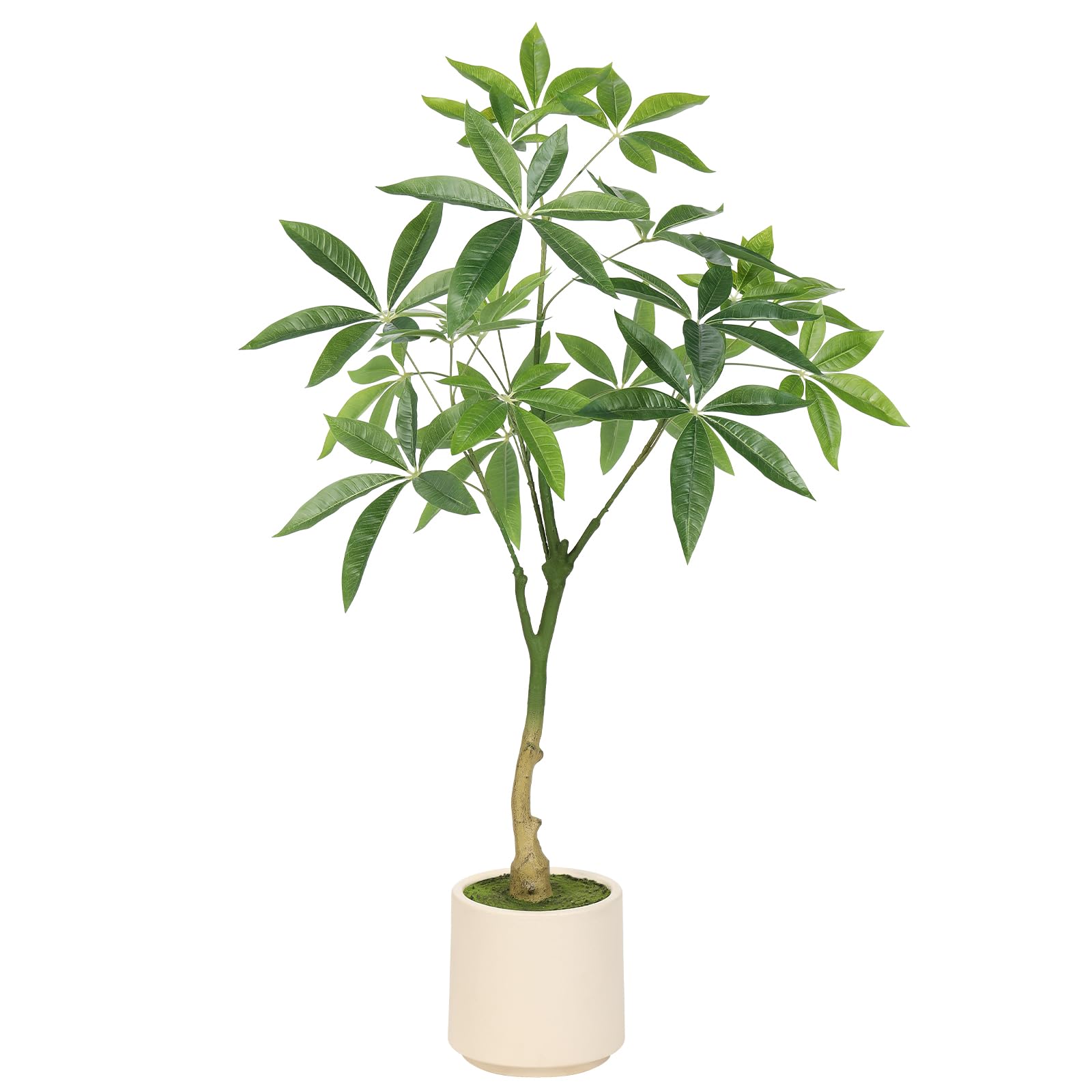 Amazon｜FEELEAD フェイクグリーン 人工観葉植物 パキラ 多幸の木