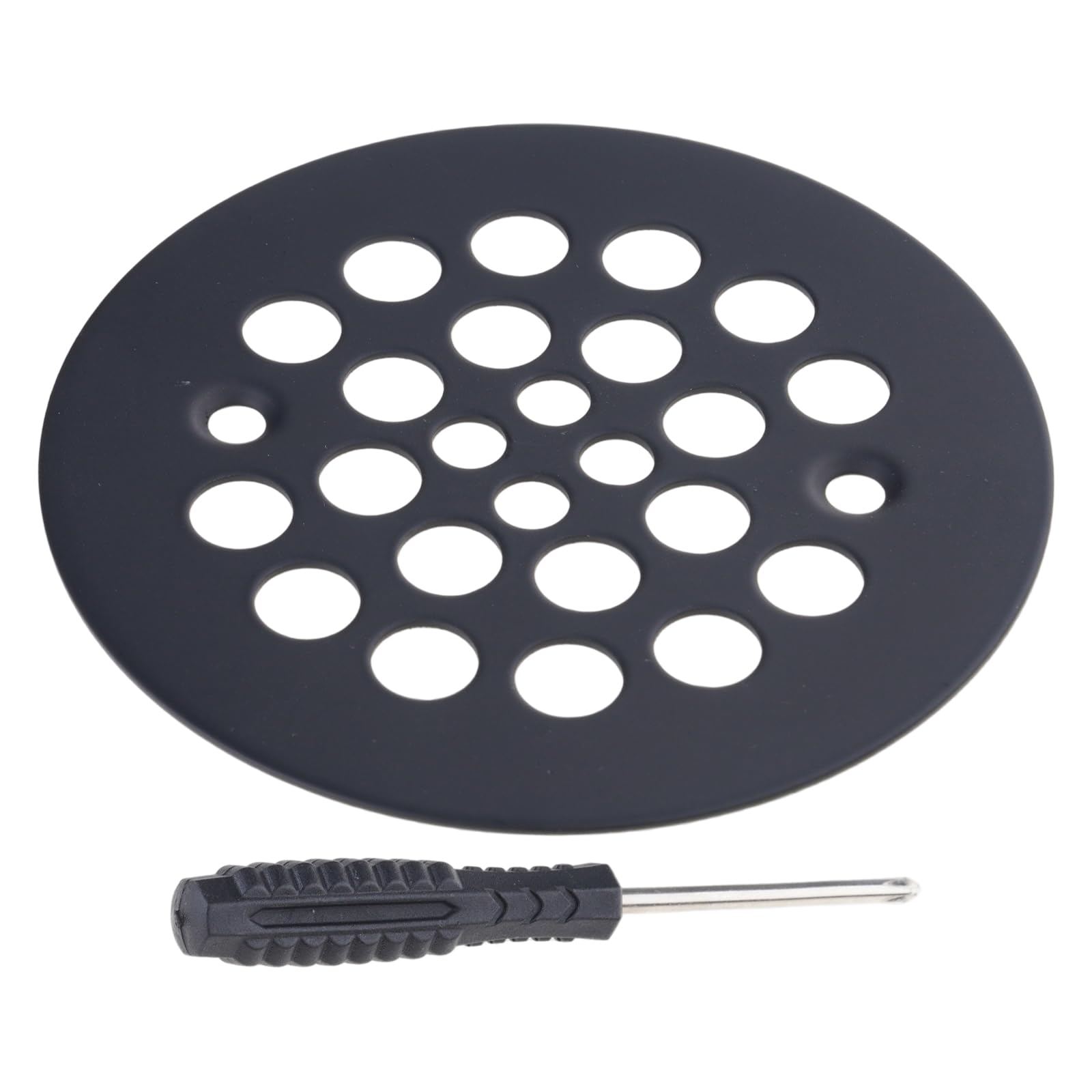 Bathroom Drain Cover with Filter Plate Steel Construction Prevents Clogging Enhances Water Flows Simple Twist Install Grate Cover