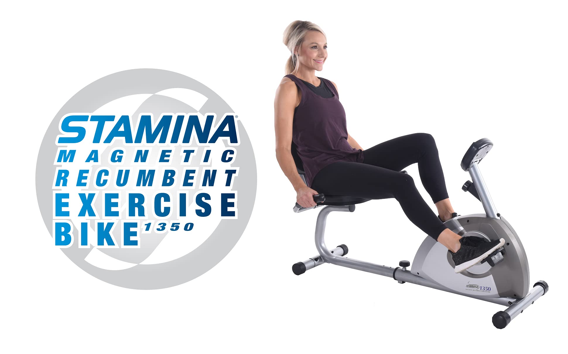 Stamina Recumbent Exercise Bike For Home W Smart Workout App
