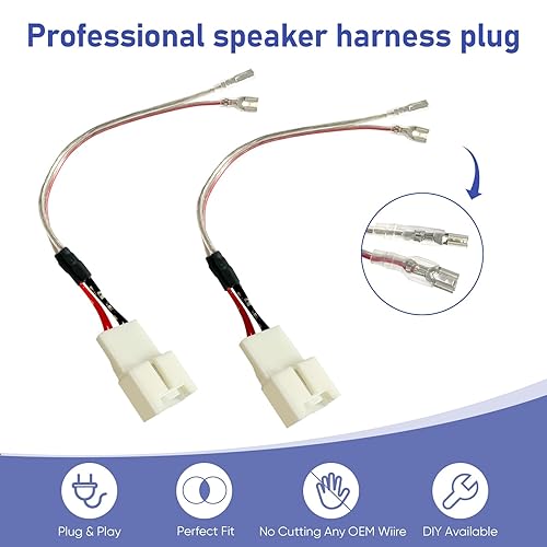 Miniatura 3 de Reemplazo del arnés de cableado del altavoz de la puerta del automóvil para Ford F150 Escape Focus Mustang Mazda 2 3 6 CX5 Lincon adaptador de cable