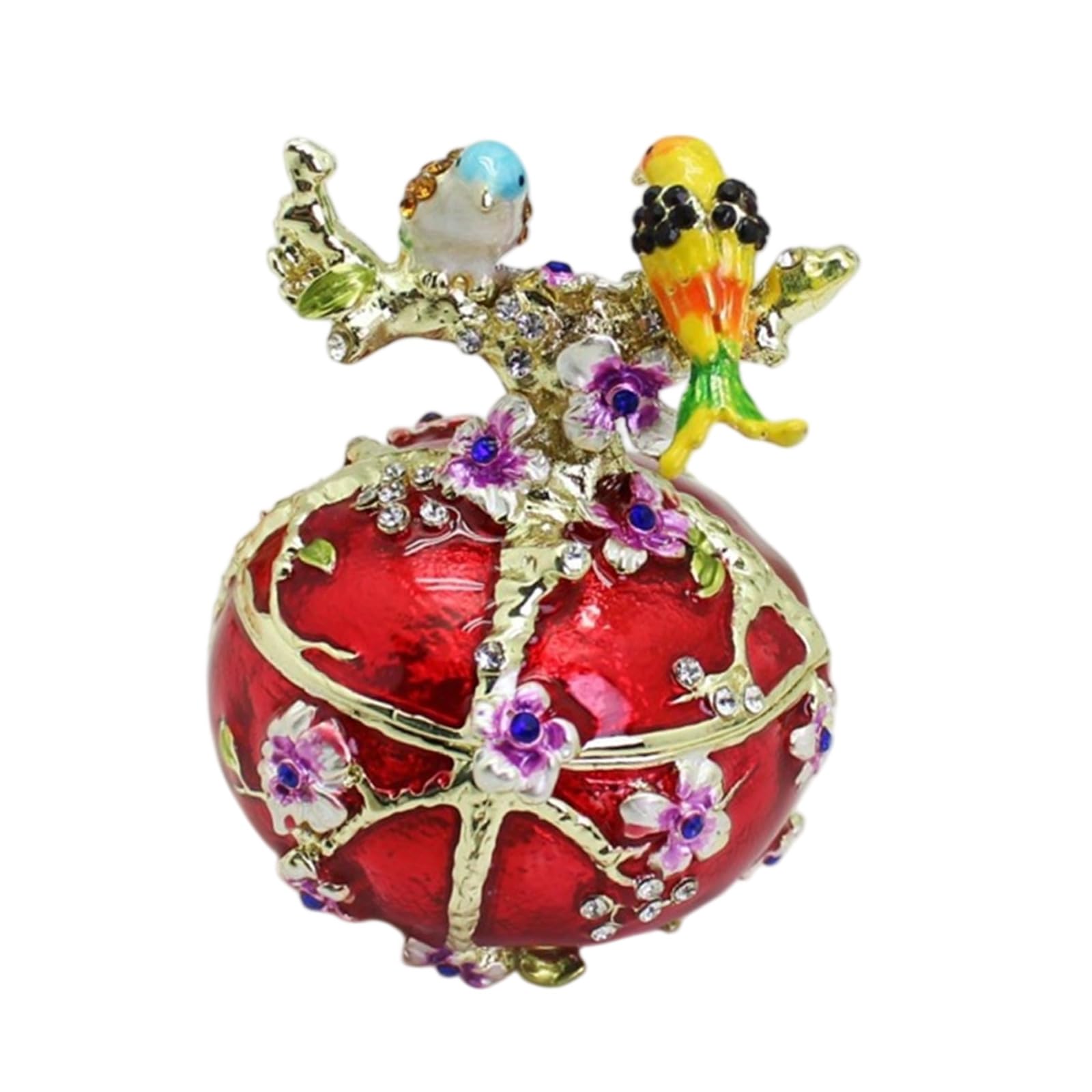 ZBIianxer Unique Small Accessory Case Double Bird Shape Decorative Storage Box Alloy Texture Suitable for Keeping Valuables Safe Alloy Accessory Case