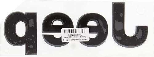 Miniatura 3 de 2014 Jeep Wrangler, Calcomanía, inscripción, emblema Jeep, parte delantera o trasera, negro brillante, Mopar