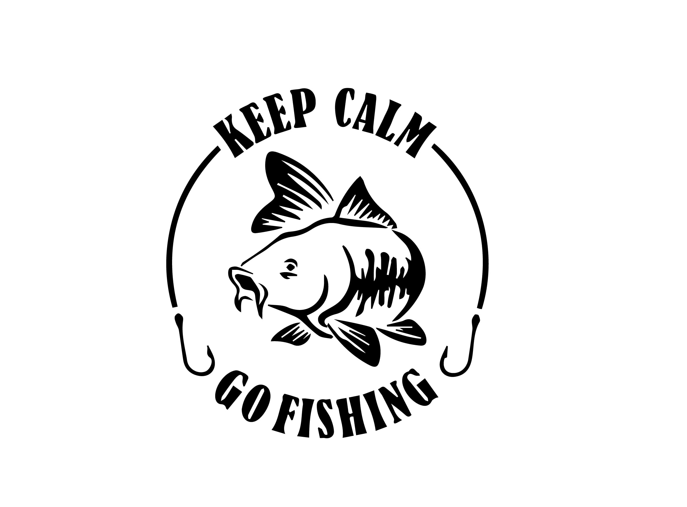 Go Fishing Car Stickers Side Window Back Side Exterior Graphics Decor Car Stickers Waterproof L x H 12 x 12 Cms