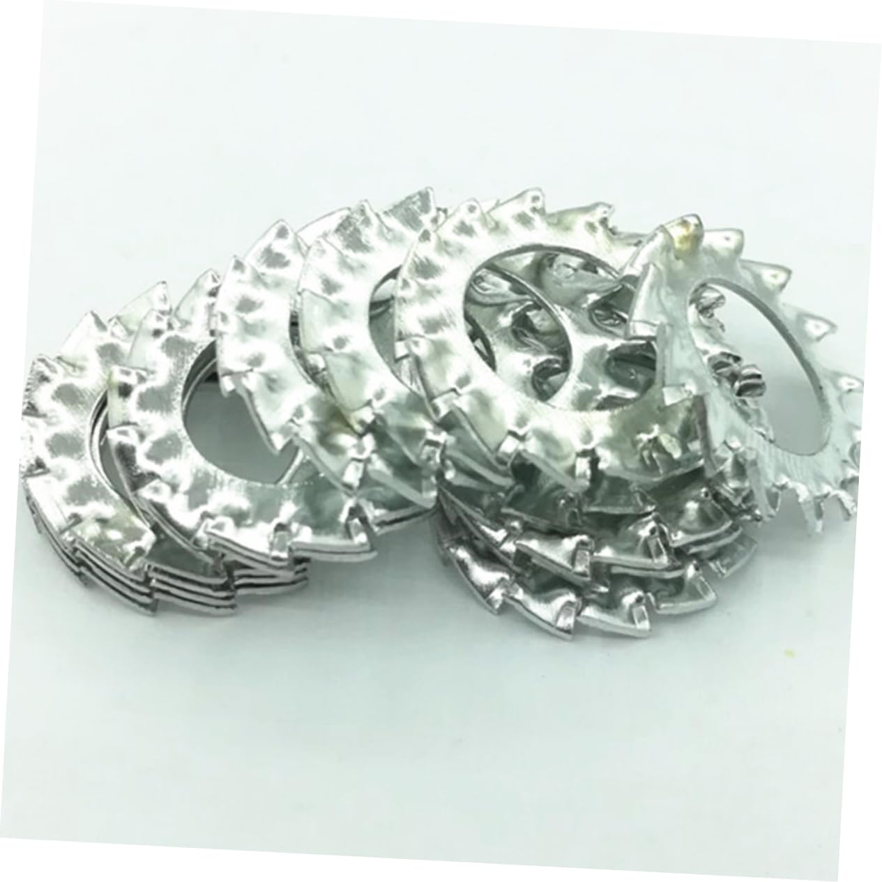 SOLUSTRE 700pcs Galvanized External Washers - Toothed Locking Washers Sump Plug Gasket Marine and