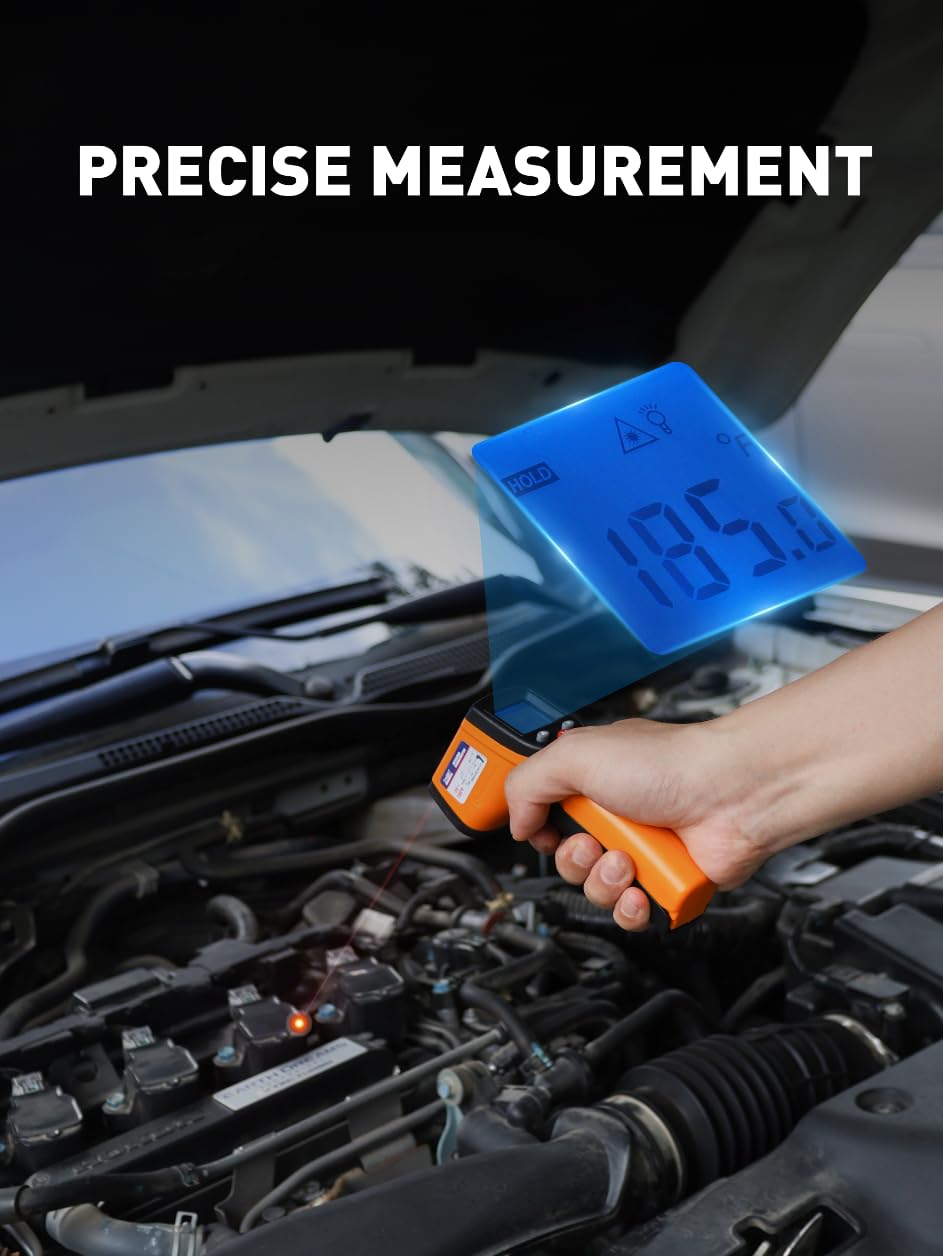 Infrared Thermometer Gun -58°F to 788°F Range (Not for Human Body Temp) — Amazon image 6