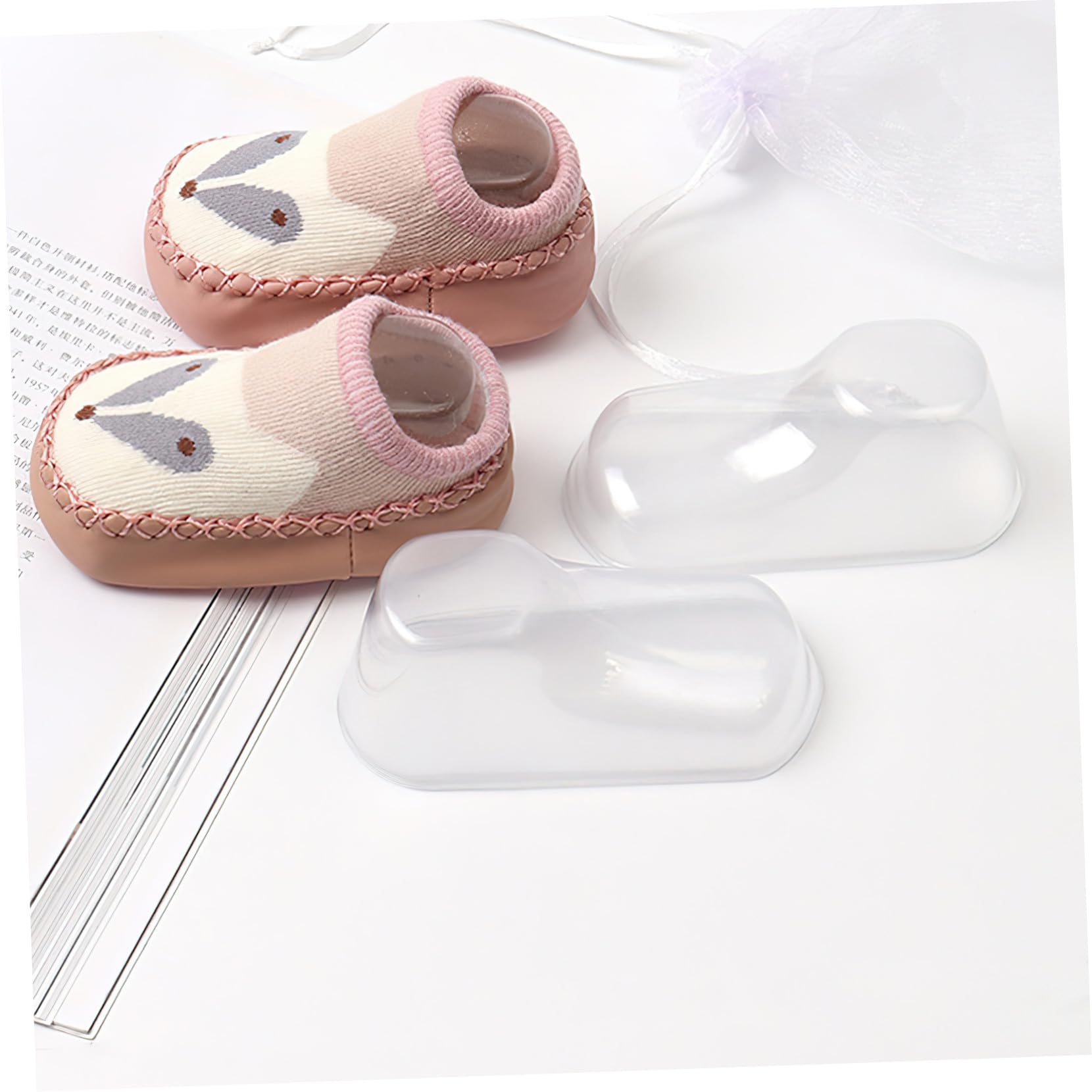 100 Stück Teiliges Kunststoff Babyfuß formen Robuste Display ständer für Babysocken Transparente Schuhspanner für Lauflernsocken und Babyschuhformierung