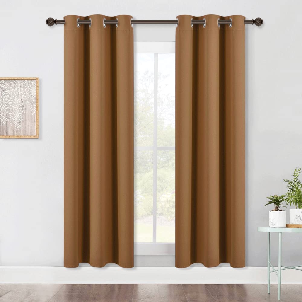 NICETOWN Sleek Blackout Curtains 72 inches Length for Windows, Noise Reducing and Block Draft Panels for Door Doorway Laundry Office Luxury Decor