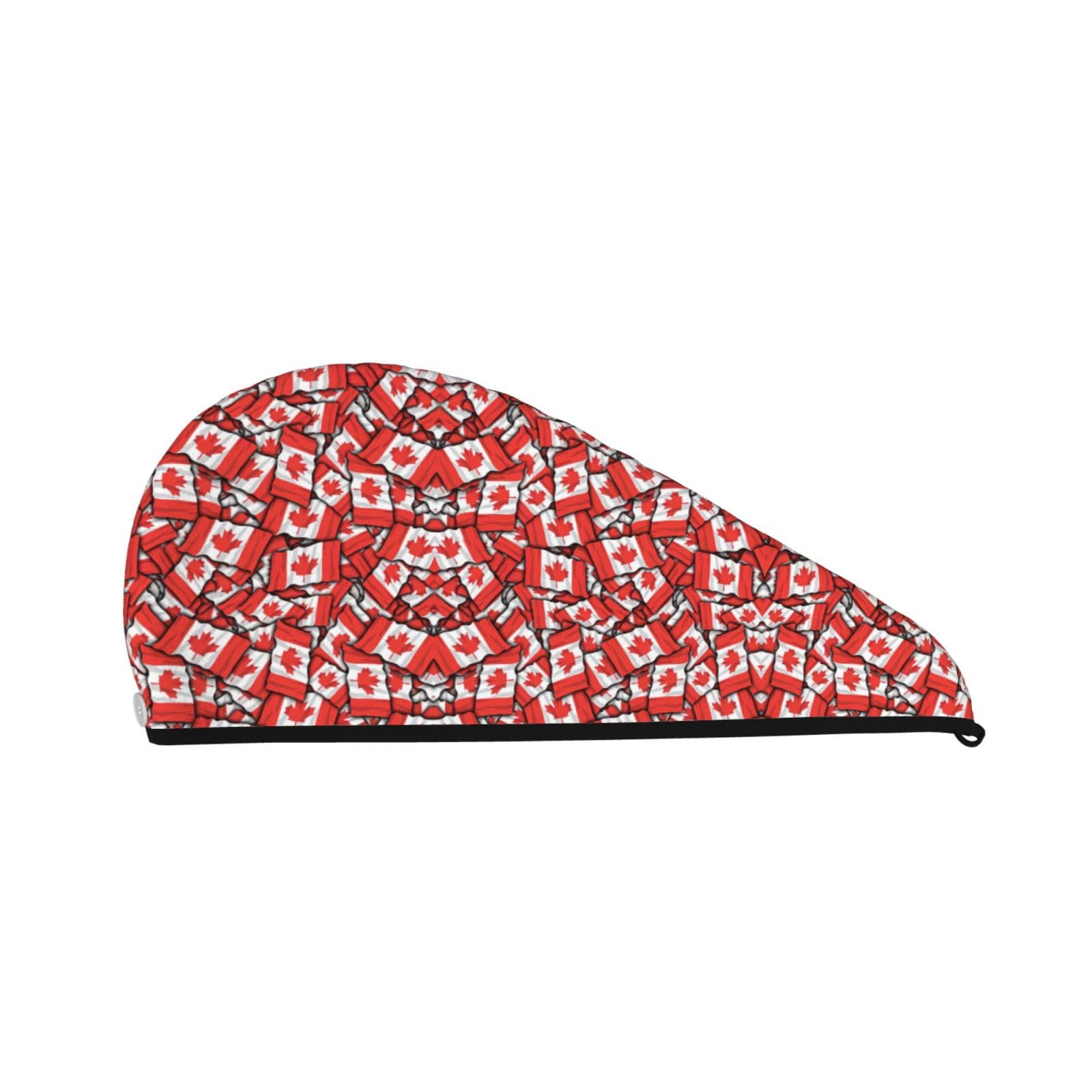 SamLngCanadian flag Coral Velvet Dry Hair Cap for Women - Convenient for Home, Travel, and Pool Parties. Perfectly Thoughtful