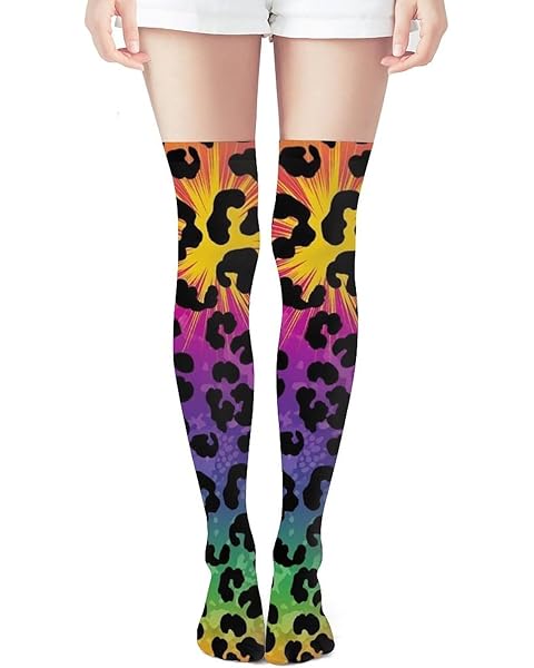 Women's Funny Over the Knee High Socks Long Stockings Soft Warm Boot Stockings Thig...
