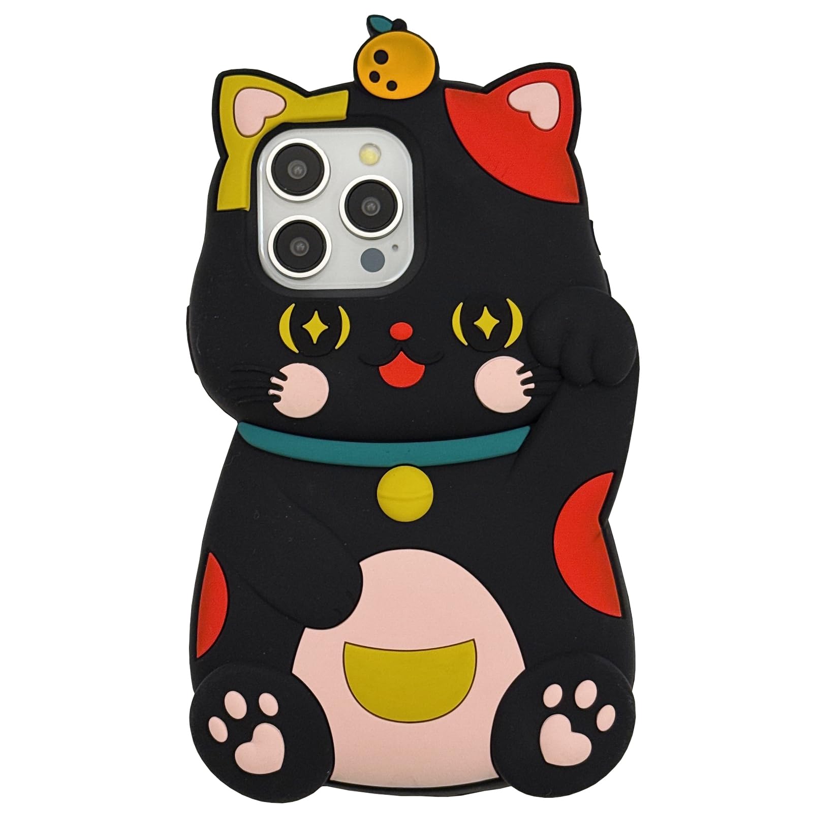 【色:Clear-LuckyCat_サイズ:iPhone16Pro】CASETi Amazon.com: YAKVOOK Funny 3D Silicone Case for iPhone 16 Pro
