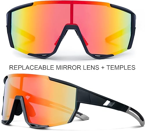 Miniatura 2 de Polarized Sport Sunglasses for Men Women Cycling Glasses 1or 5 Lens Youth Baseball Sunglasses for Fishing Running