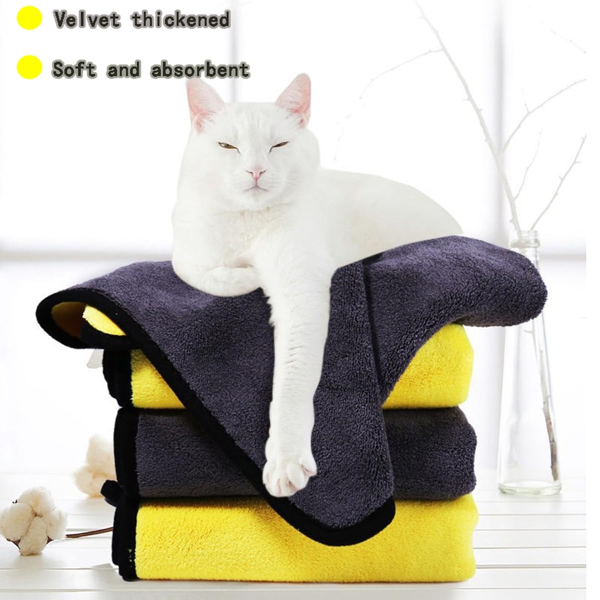 3 Stück Bürste Hund, mit 3 Handtüchern, Badebürste Hunde, Haustier Bürsten, Massagebürste für Hunde, Weiche Silikon Badebürste mit Ringgriff, Shampoo Dispenser für Beruhigende Massage Waschen