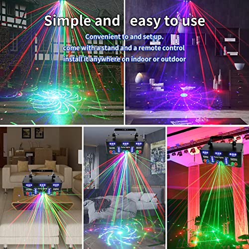 Proffessional Dj Lights For Party, 21 Lens Rgb Uv Disco Strobe Stage Lighting Indoor Support Dmx 512 Sound Activated With Remote Control Club Light For Home Parties Birthday,Christmas #TOP4