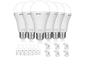 6 Pack Emergency Rechargeable Hurricane Light Bulbs