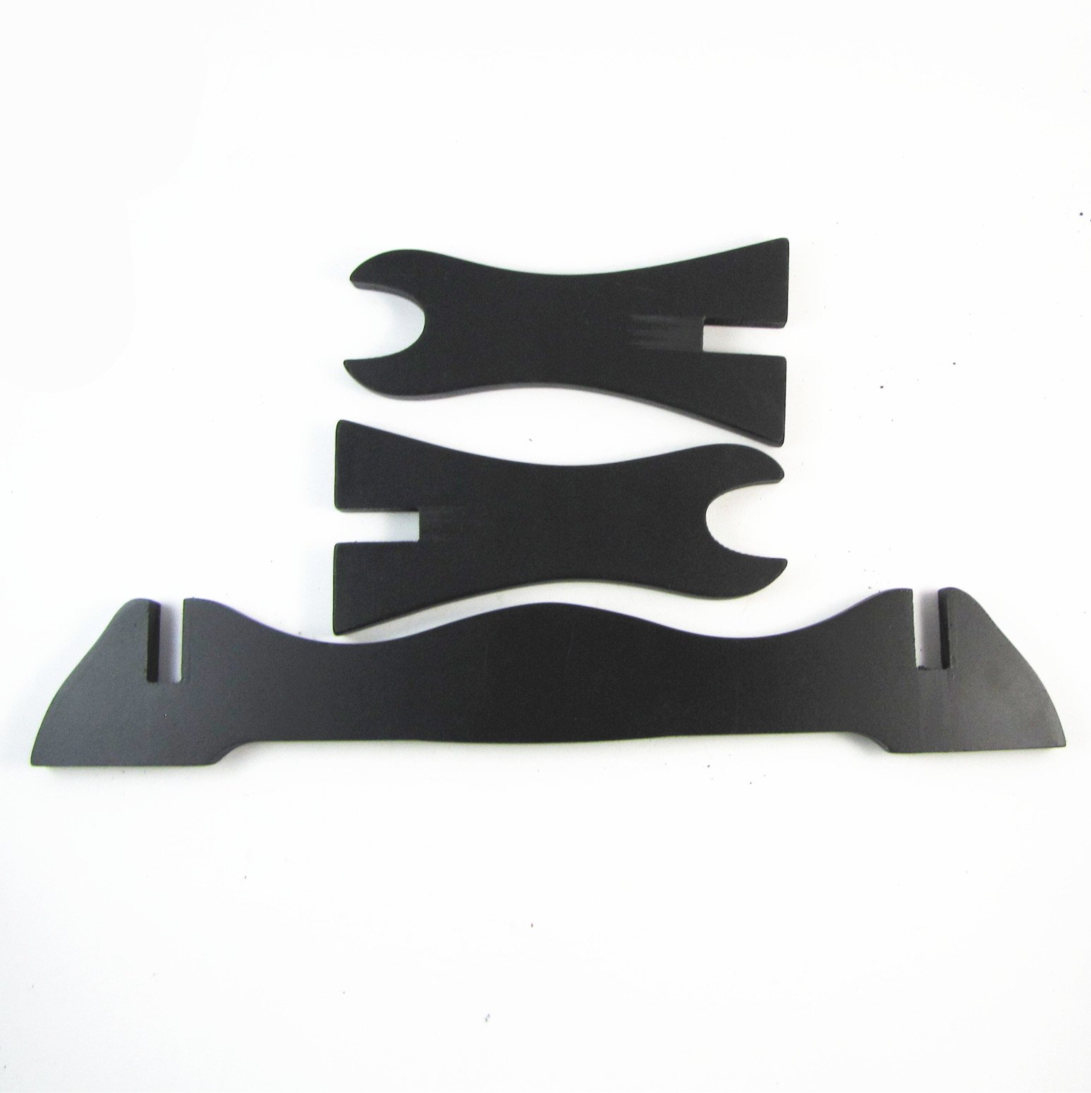 Black Samurai Sword Katana Wakizashi Tanto Holder Stand Dispaly One Layer