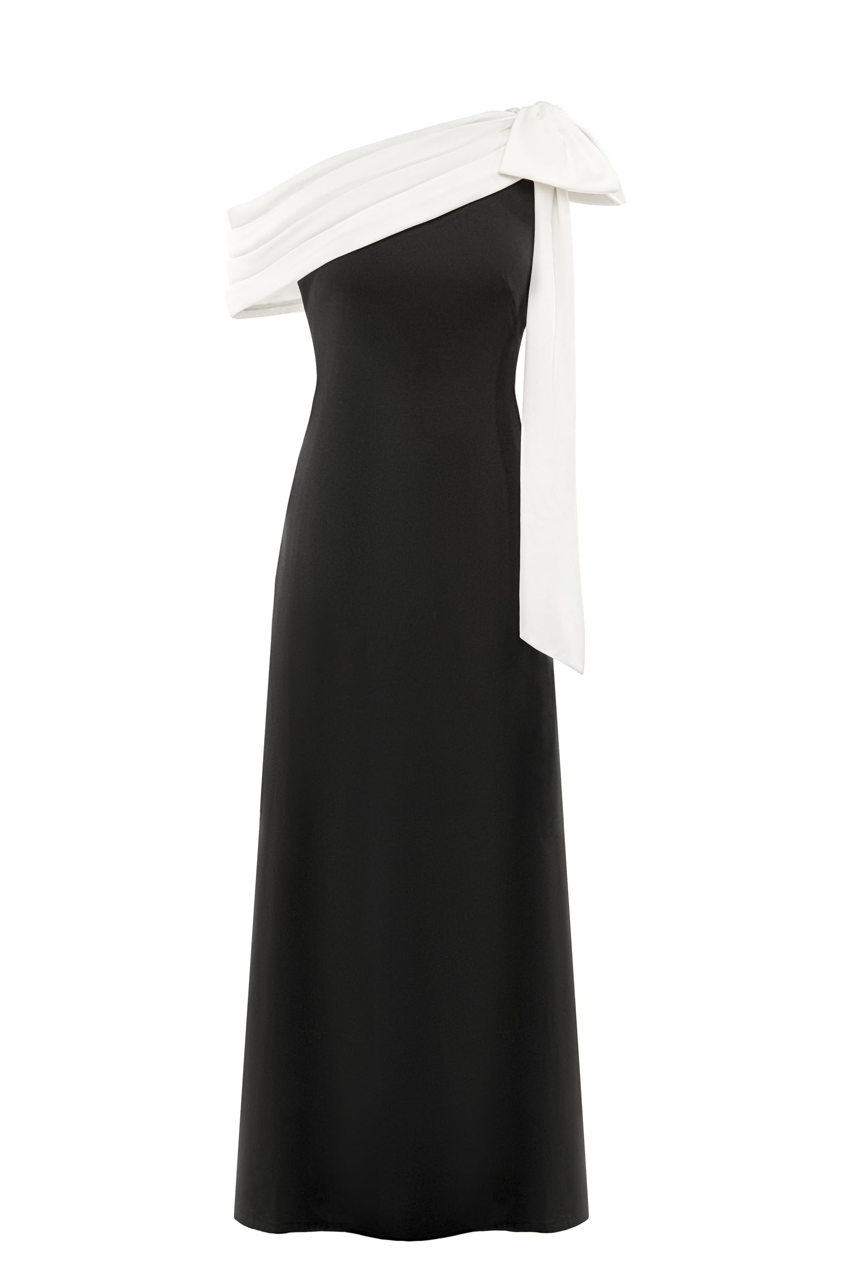 BABEYOND Vestido formal para mujer, talla grande, color negro, vestido de graduación, vestido de noche con un hombro, vestido de cóctel para invitados de boda