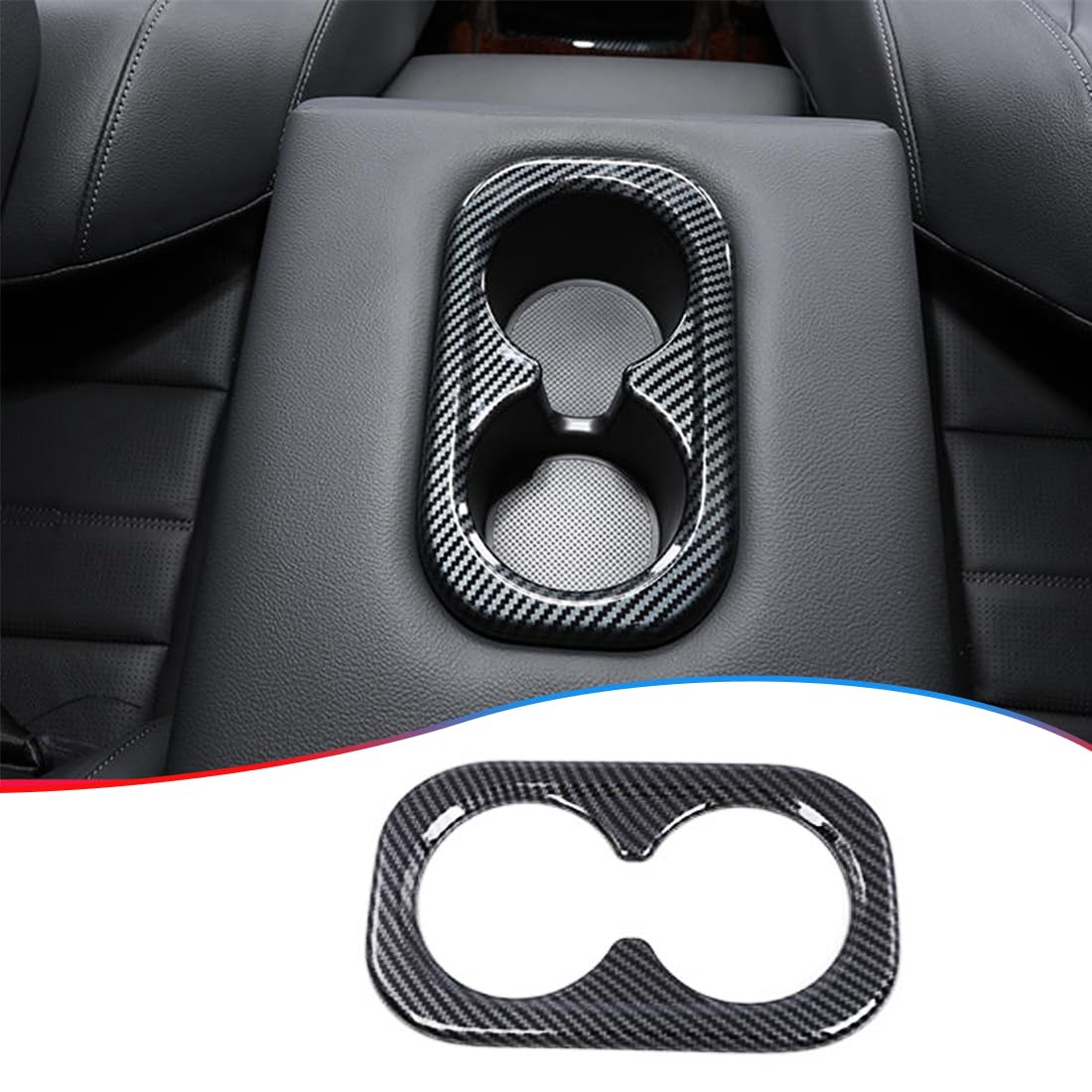 Photo 1 of MUXEE Carbon Fiber Rear Seat Water Cup Holder Cover for Honda CRV 2023-2026