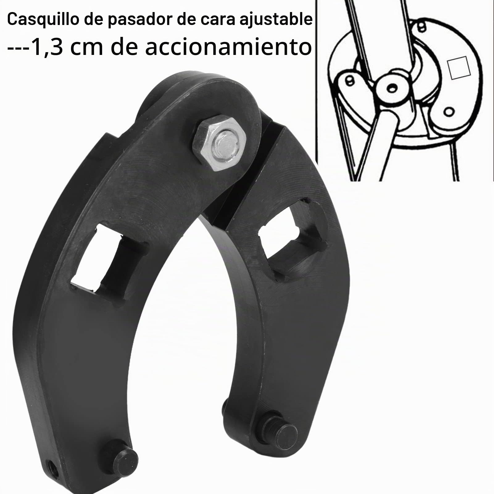 Tbest Llave de Cilindro Hidráulico, 2 Uds. Llave de Tuerca de Prensaestopas Ajustable OTC1266 7463 Llave de Cilindro Hidráulico de Acero Al Carbono Universal para Coche
