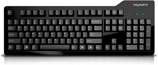 Model S Professional Wired Mechanical Keyboard, Cherry MX Brown Mechanical Switches, 2-Port USB Hub, Laser Etched Keycaps (104 Keys, Black)
