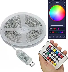 Fita Led Aplicativo Celular Telefone App Cores RGB 10 Metros IP68 Decoraçao Arvore Natal Gesso Festa Sanca Escada Mesa Iluminaçao Fachada Loja Estante