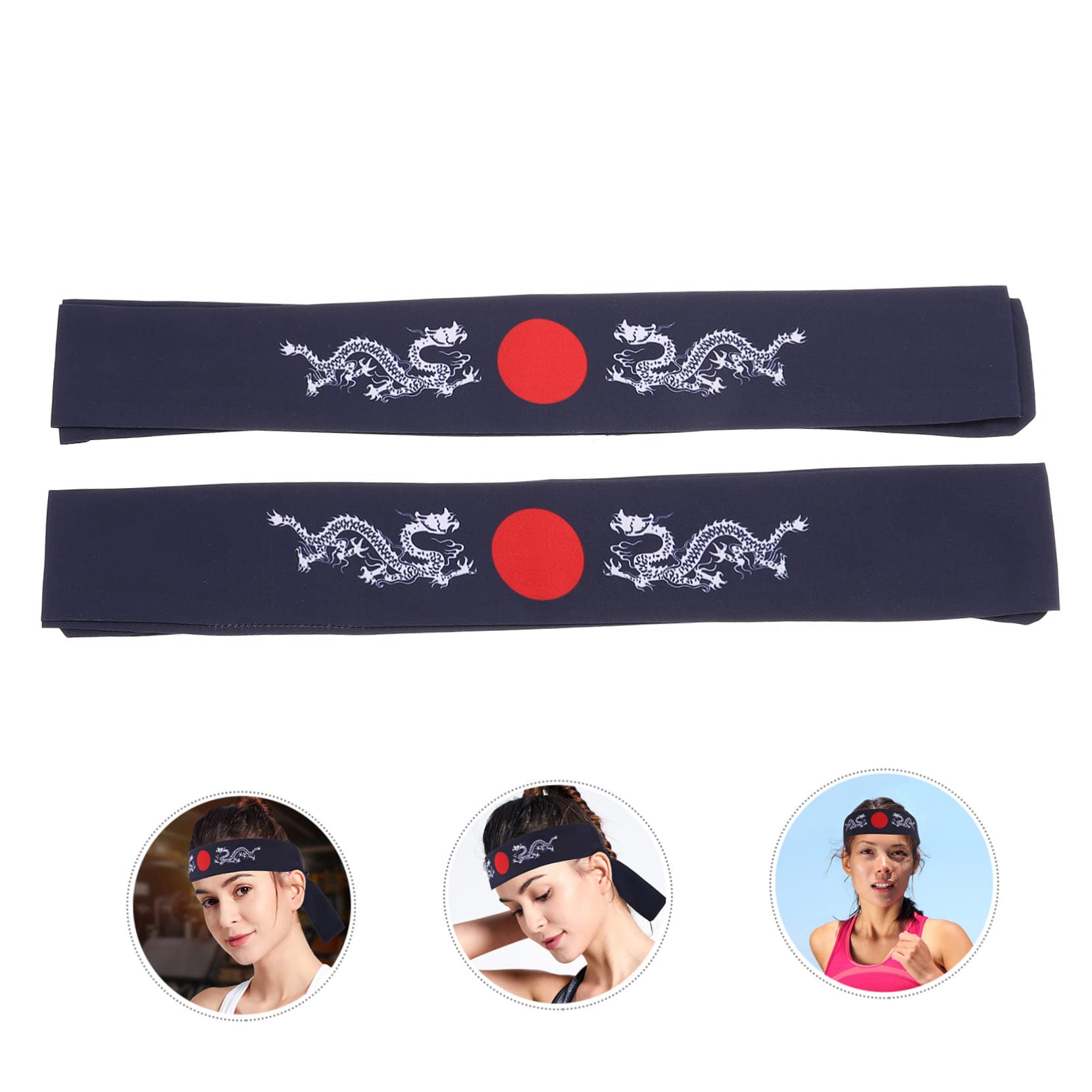 FRCOLOR Bandana Homme Personnalisable 10 Pièces Bandeau Bushido Bandeau Running Sport Traditionnel De Chef Bandana Groupe De Style D'entraînement Coton