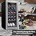 18 Bottle Wine Cooler Refrigerator - White/Red Wine Fridge Chiller Countertop Wine Cooler - Freestanding Compact Mini Wine Fridge 18 Bottles w/Digital Control, Glass Door - NutriChef PKCWCDS185