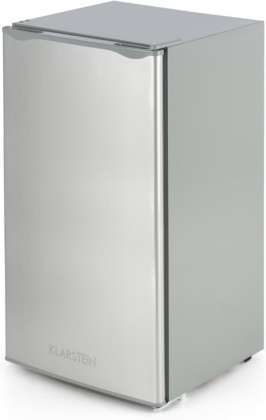 KLARSTEIN Alleinversorger - Frigorifero Combinato, Freezer, Classe F, Temperatura Regolabile, Porta Intercambiabile, Volume Frigo: 90 L, Volume Congelatore: 7 L, Grigio [Classe di efficienza energetica F]