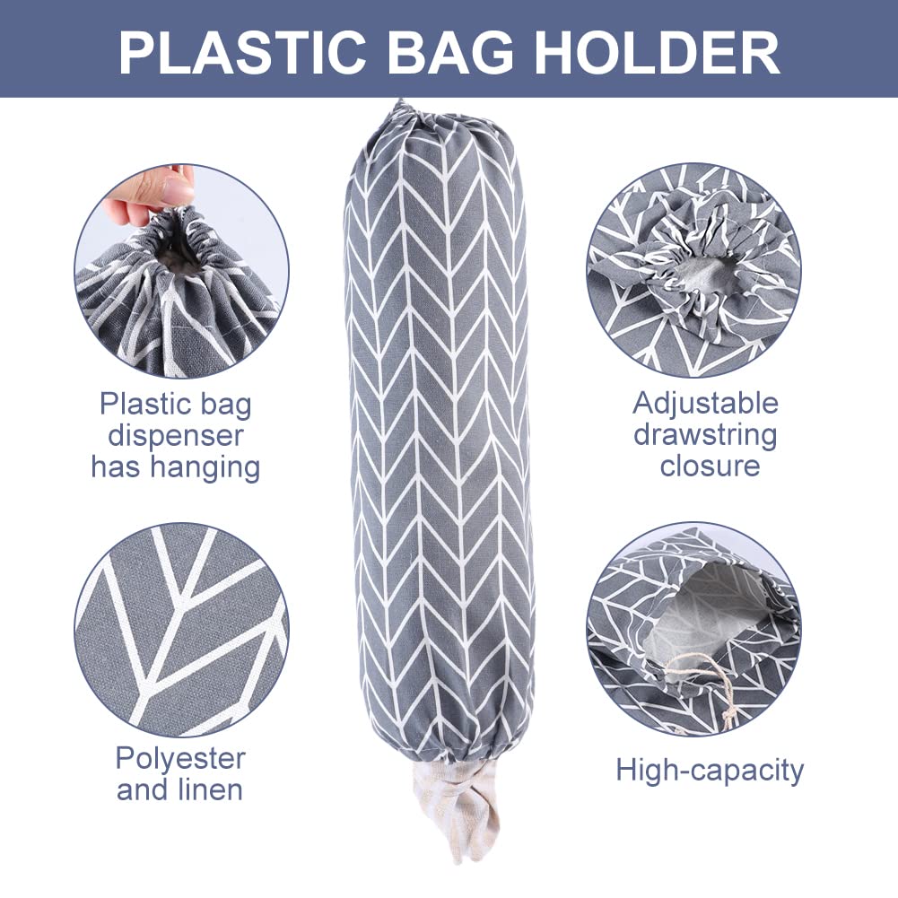 Parthan 2 Pcs Plastic Bag Holder, Carrier Bag Storage, Carrier Bag Holder, Dispenser Hanging Storage Bag, Carrier Bag - Image 3