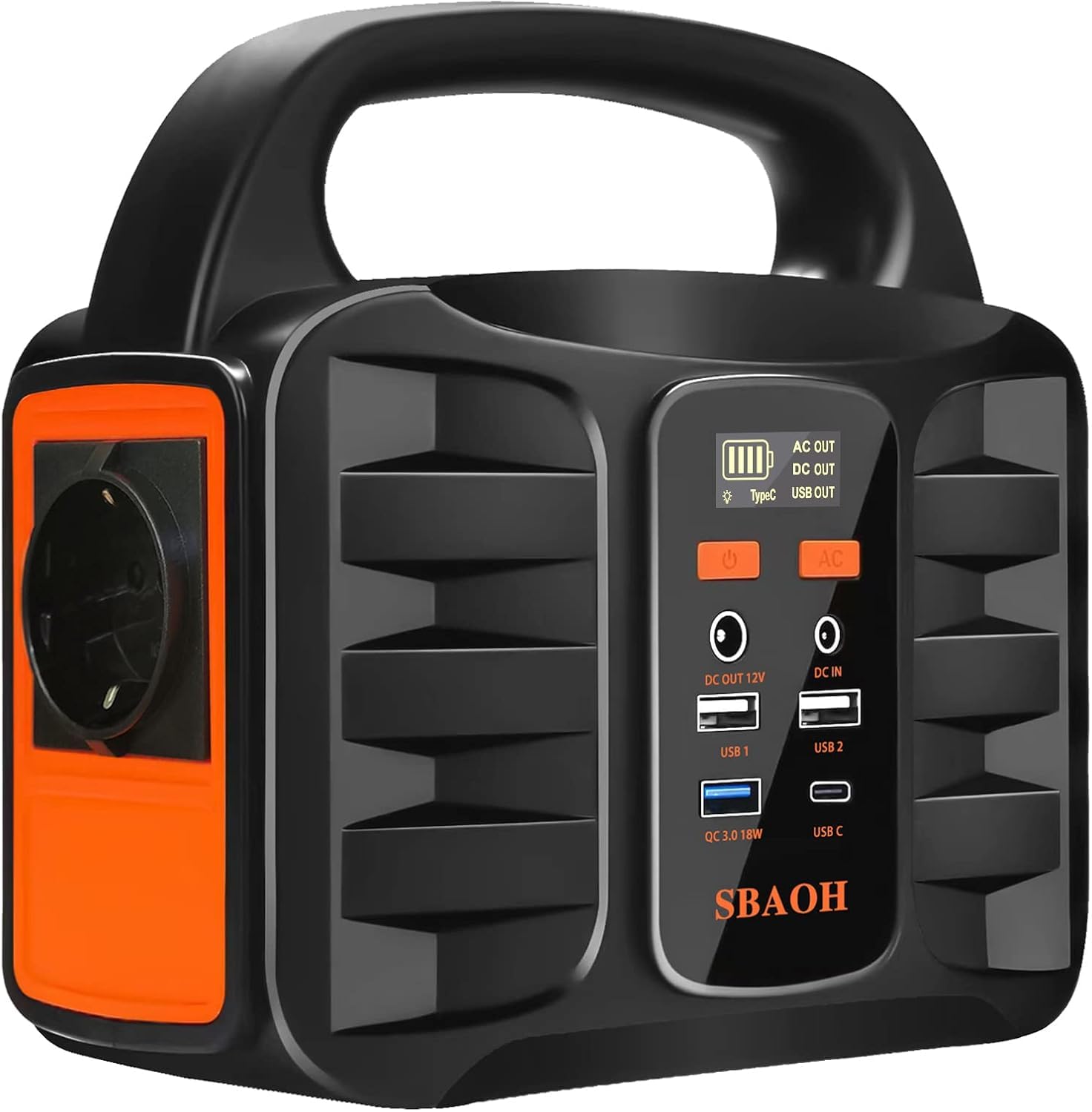 Powerstation 200W,SBAOH Solargenerator Akku mit AC Outlet Camping Solar Generatoren Lithium Batterie Bank Stromversorgung für Outdoor Travel Home Emergency Backup