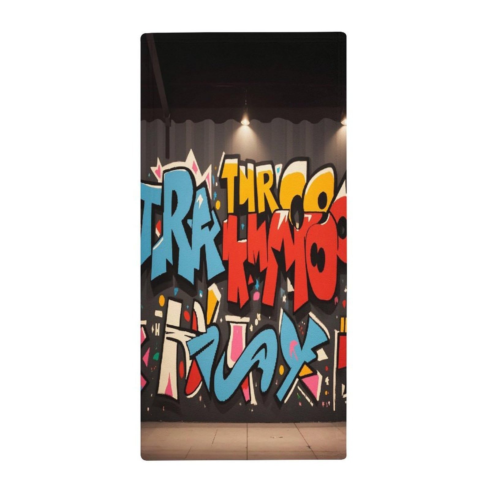 FekiLoot Graffiti Hip Hop Bath Towel Super Soft Highly Absorbent Bath Towel Fashion Quick Drying Bathroom Towel Soft Large Fingertip Towels for Bathroom Gym Travel Camp Pool