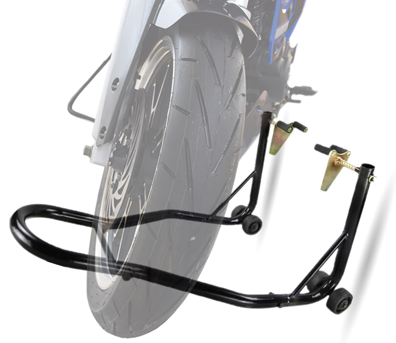 SUNROAD Motorcycle Front Lift Stand 485LBS Front Stable Balancing Portable Wheel Balancer for Dirt Bike, Black