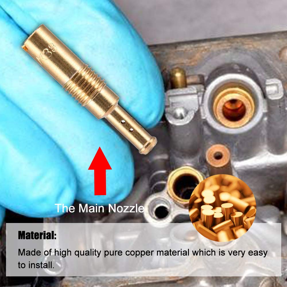 20 Pcs Carburetor Main Jets and 10 Pcs Slow Pilot Jets for Keihin OKO