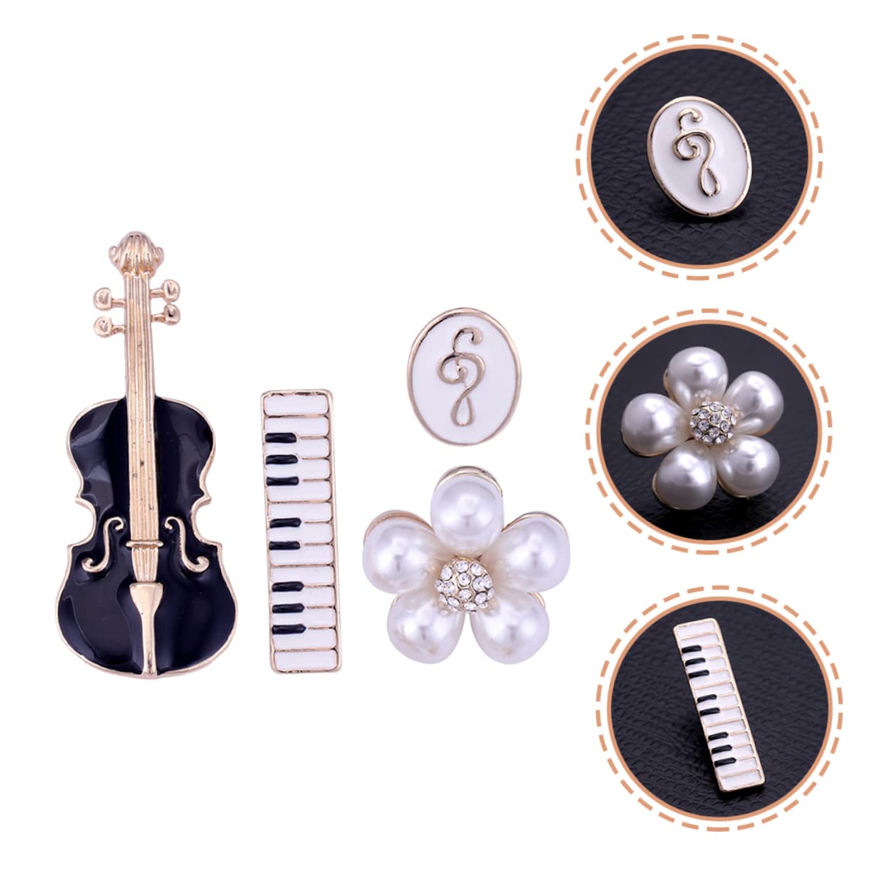 FRCOLOR Spilla Musicale Per Abbigliamento Violino Per Musicisti Accessori Per Bavero E Cravatta Per Amanti Della