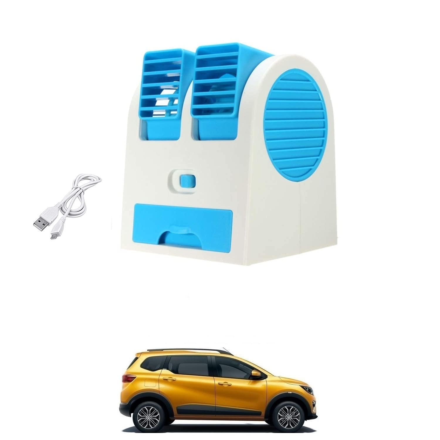 AUTOADDICT Auto Addict Car FAN Mini AC USB/Battery Operated Mini Water Car Fan Air Cooler Dual with Ice Chamber For Renault Triber (B0C1P4WM5D) Amazon Price History, Amazon Price Tracker