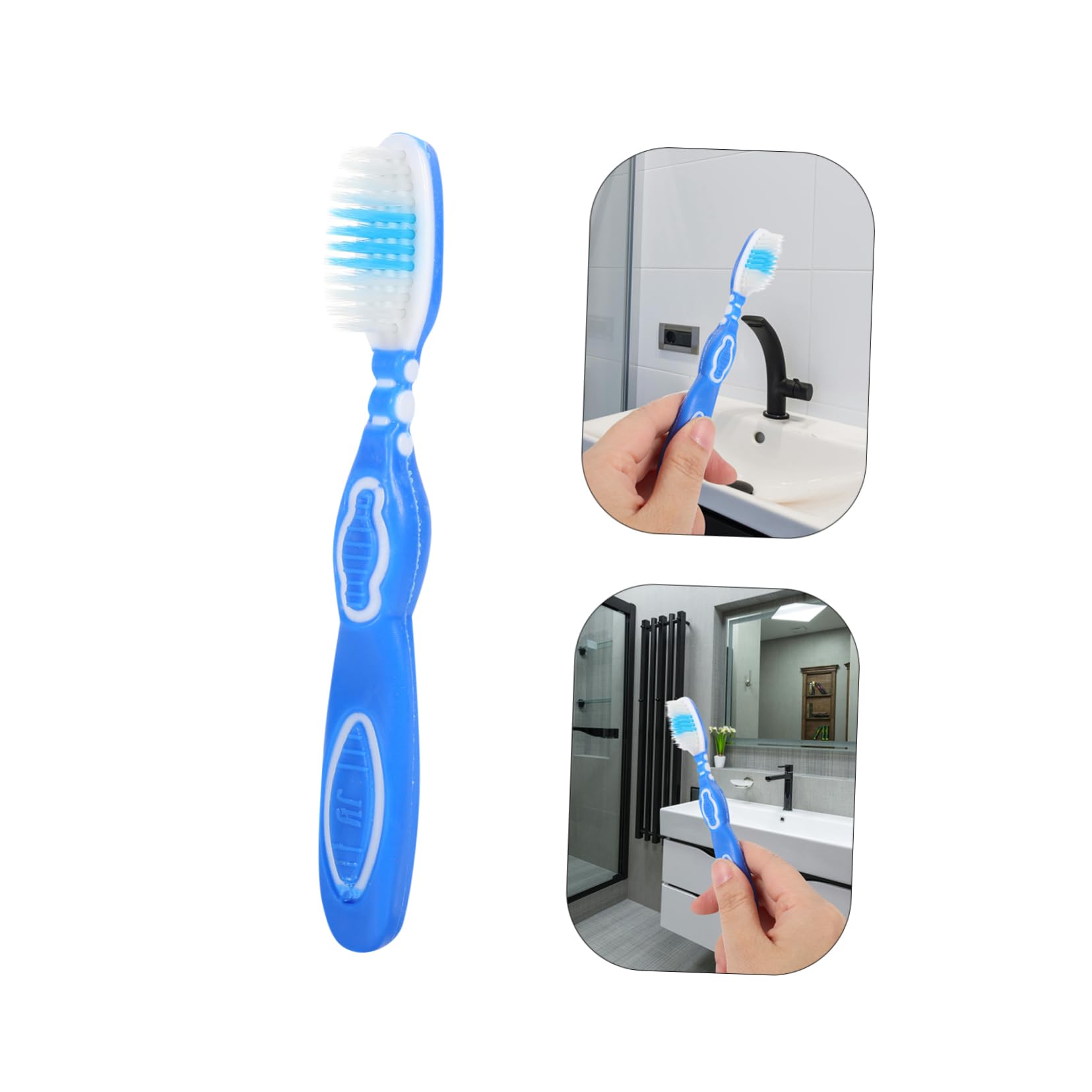 Healeved 50pezzi Spazzolini Da Denti Corti Con Manico Morbido Spazzolini Portatili Per Ambienti Speciali Per Prigioni e Viaggi Design Compatto e Sicuro