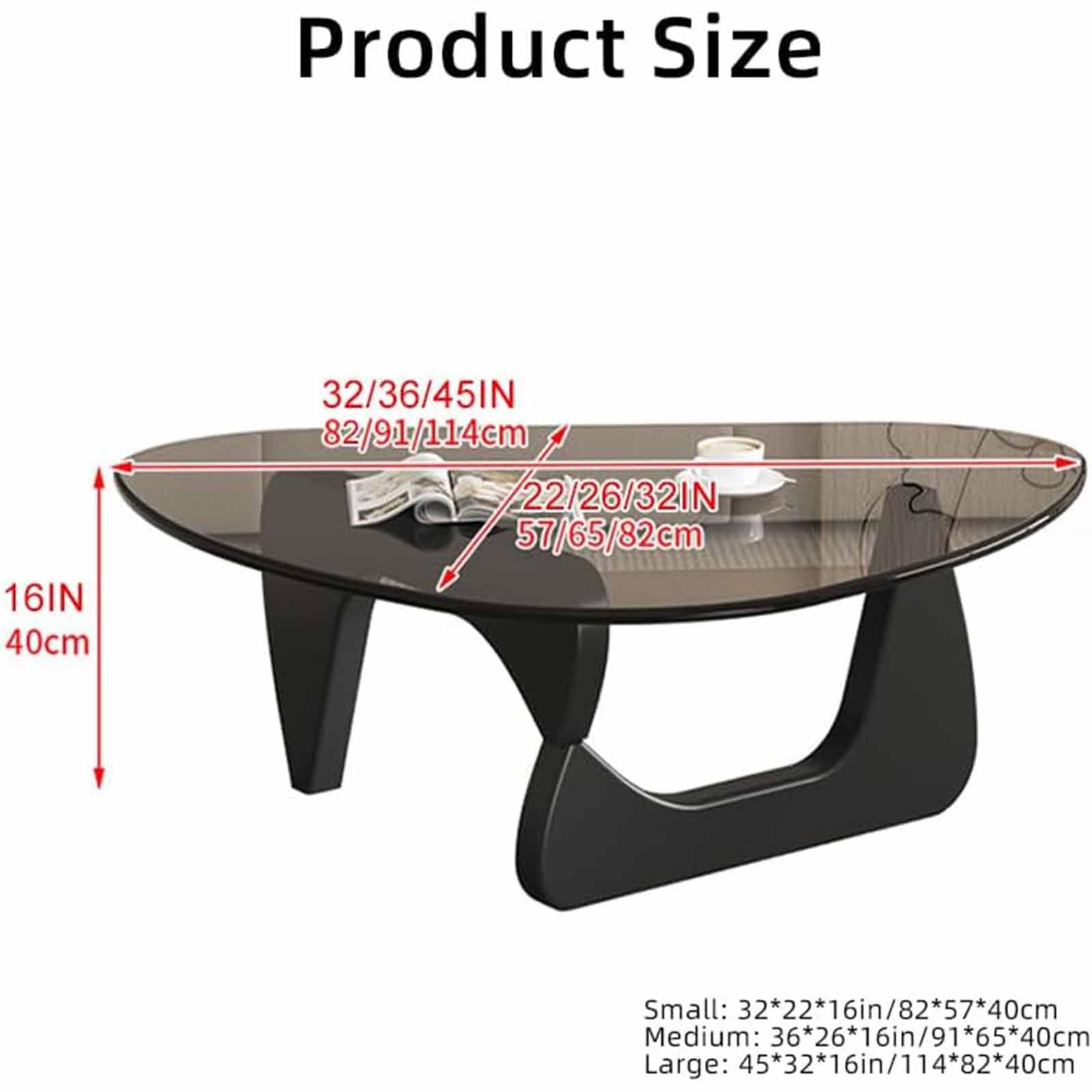 Amazon.co.jp: ガラスコーヒーテーブル、モダンな三角形デザイン、無垢