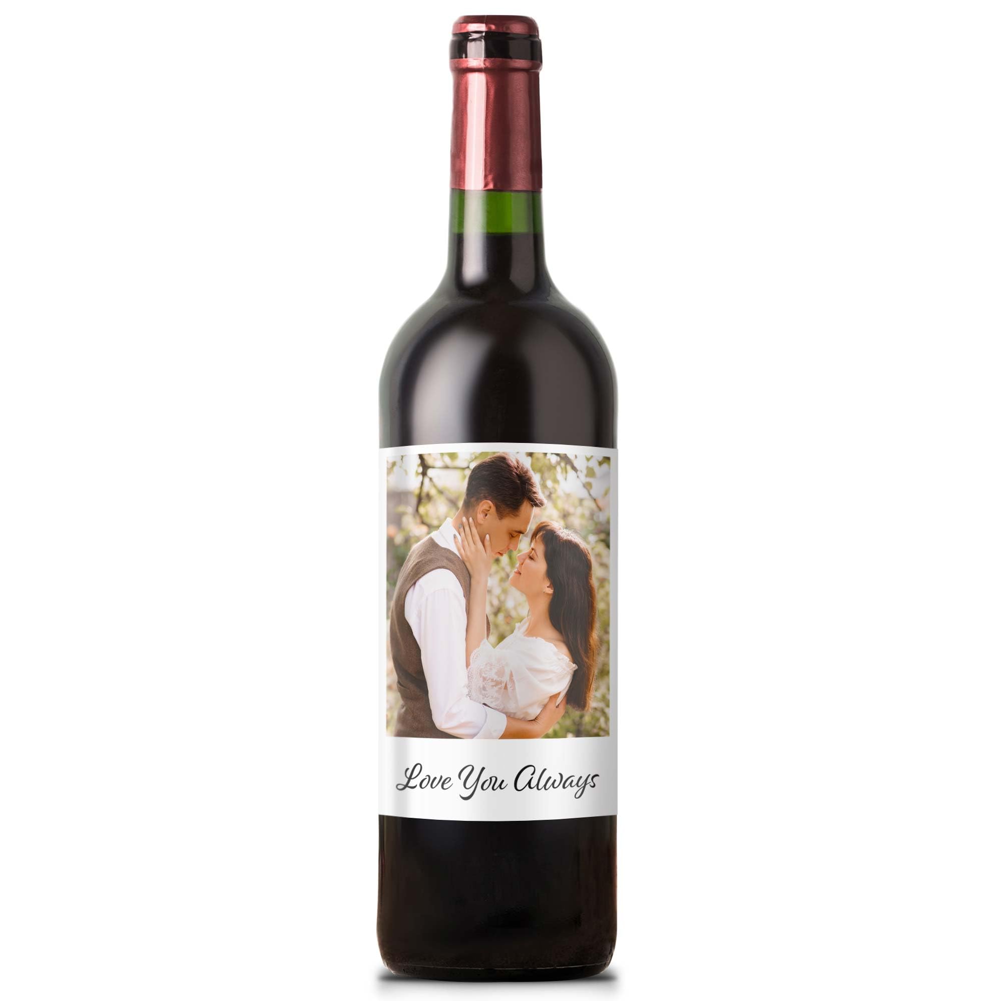 Personalized Wine Bottle Labels, Custom Sticker Image and Text For Wedding, Save the Date Surveniel Decor Sticker, 3.75 x 5.25 Inch, Weather Resistant, Made in USA My Sign Center