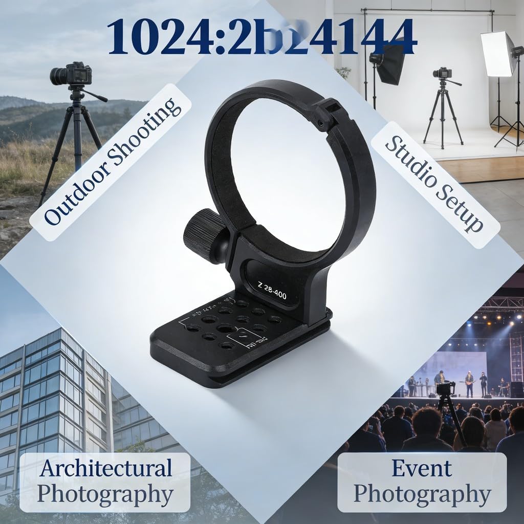 Lens Collar Tripod Mount Ring for Z 28 to 400mm F / 4-8 VR Lens with 70mm Quick Release Plate, Aluminum Alloy - Enhanced Stability, Arca Compatible, Durable and Easy Installati