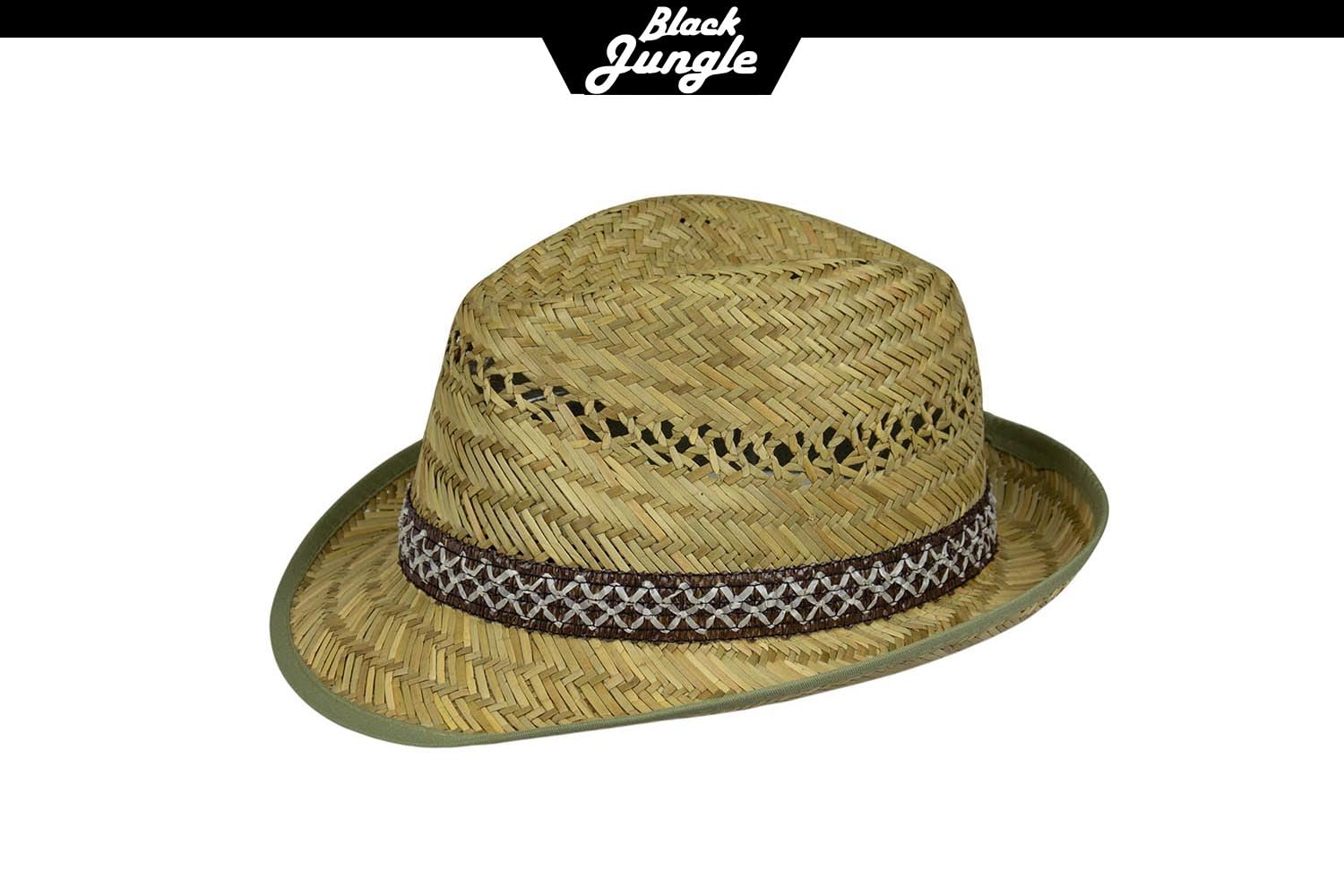 Black Jungle VENADO Cappello di paglia naturale cappello estivo cappello di paglia Havana Unisex Bogart Fedorahut