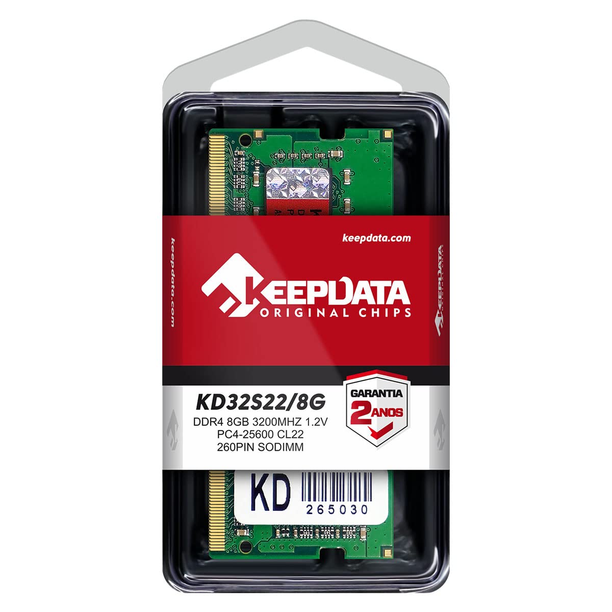 Memória RAM Para Notebook Ddr4 8gb 3200mhz Keepdata Kd32s22/8g Memória RAM Para Notebook Ddr4 8gb 3200mhz Keepdata Kd32s22/8g