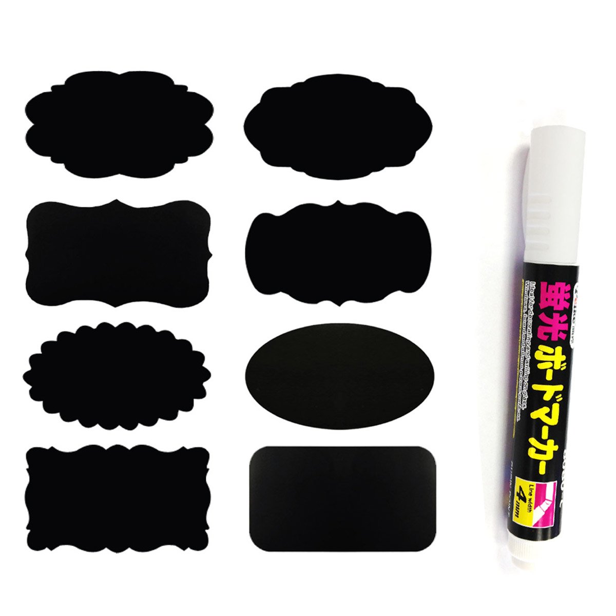 Wrapables Kreidetafel Etiketten für die Organisation, 2,5 mit 3,8 cm, Set von 32