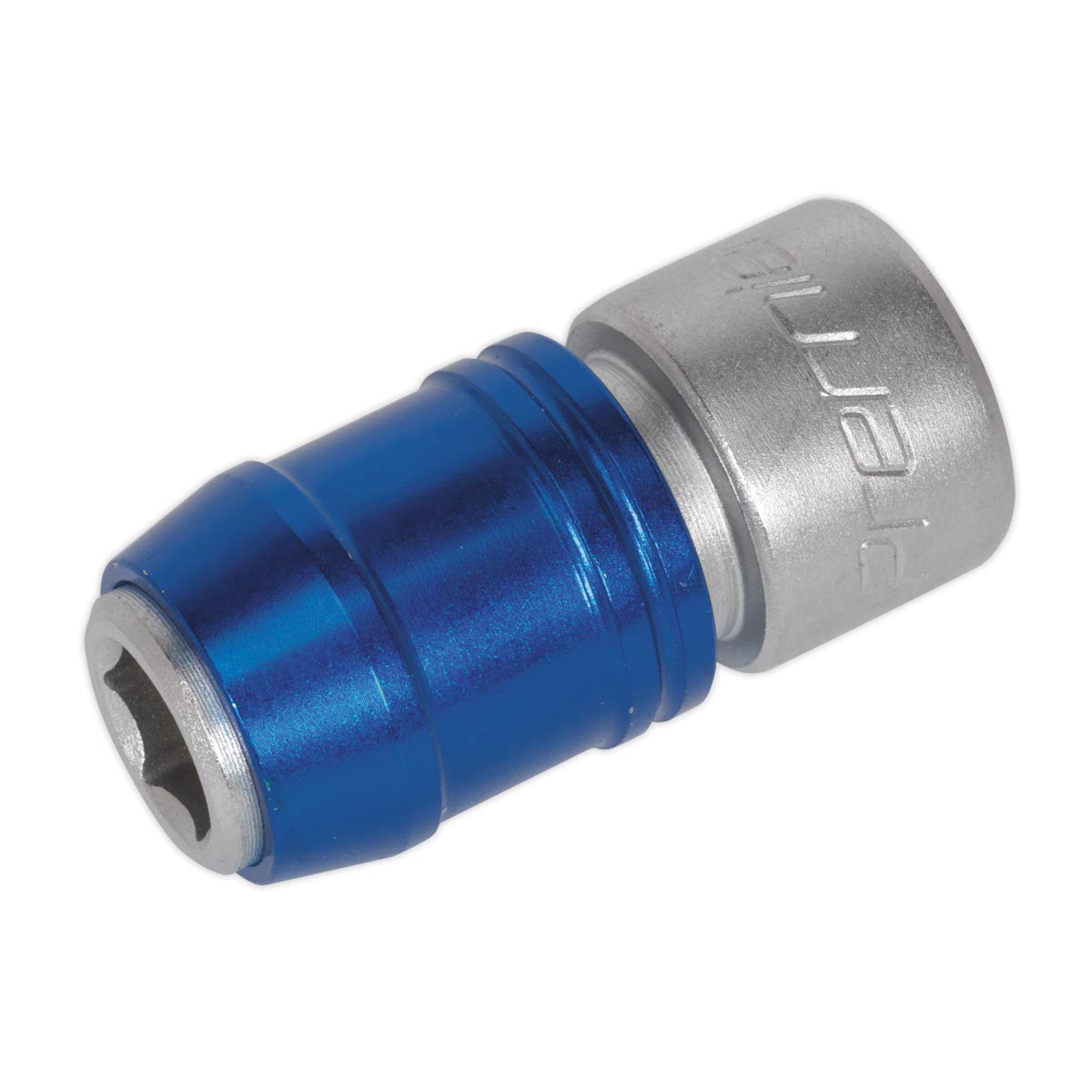 Sealey Quick Release Bit Adaptor 10mm 3/8"" Square Drive Blue/Silver Tool AK2738