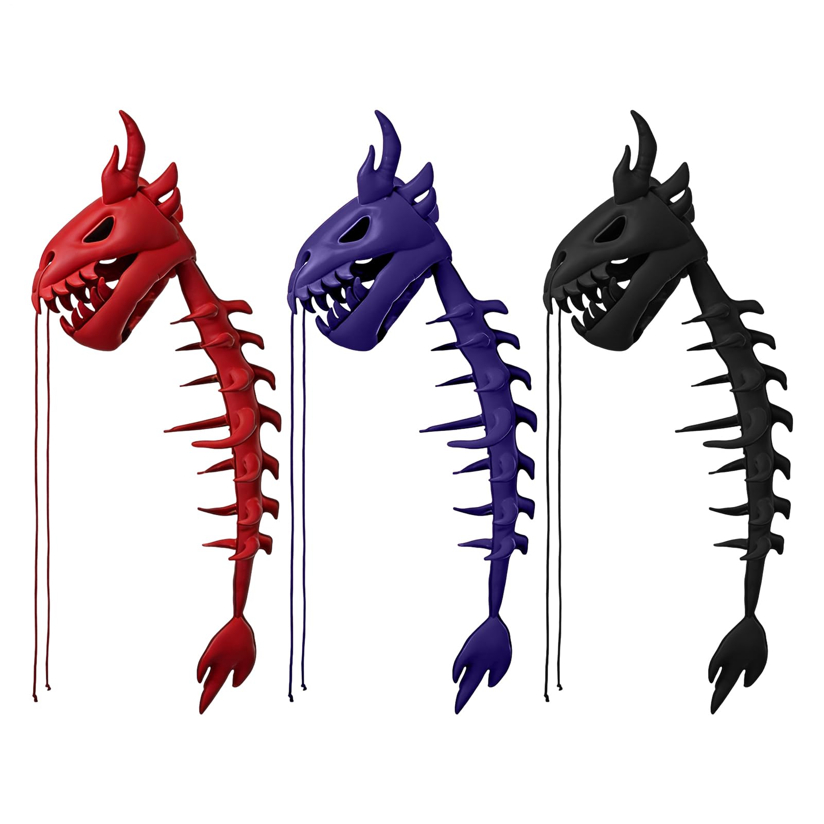 Copricapo a Scheletro di Dinosauro Copricapo realistico, divertente e | Indossabile per Bambini con Scheletro di Dinosauro in Peluche per Bambini, Festa di Halloween, Danza, Recita Teatral