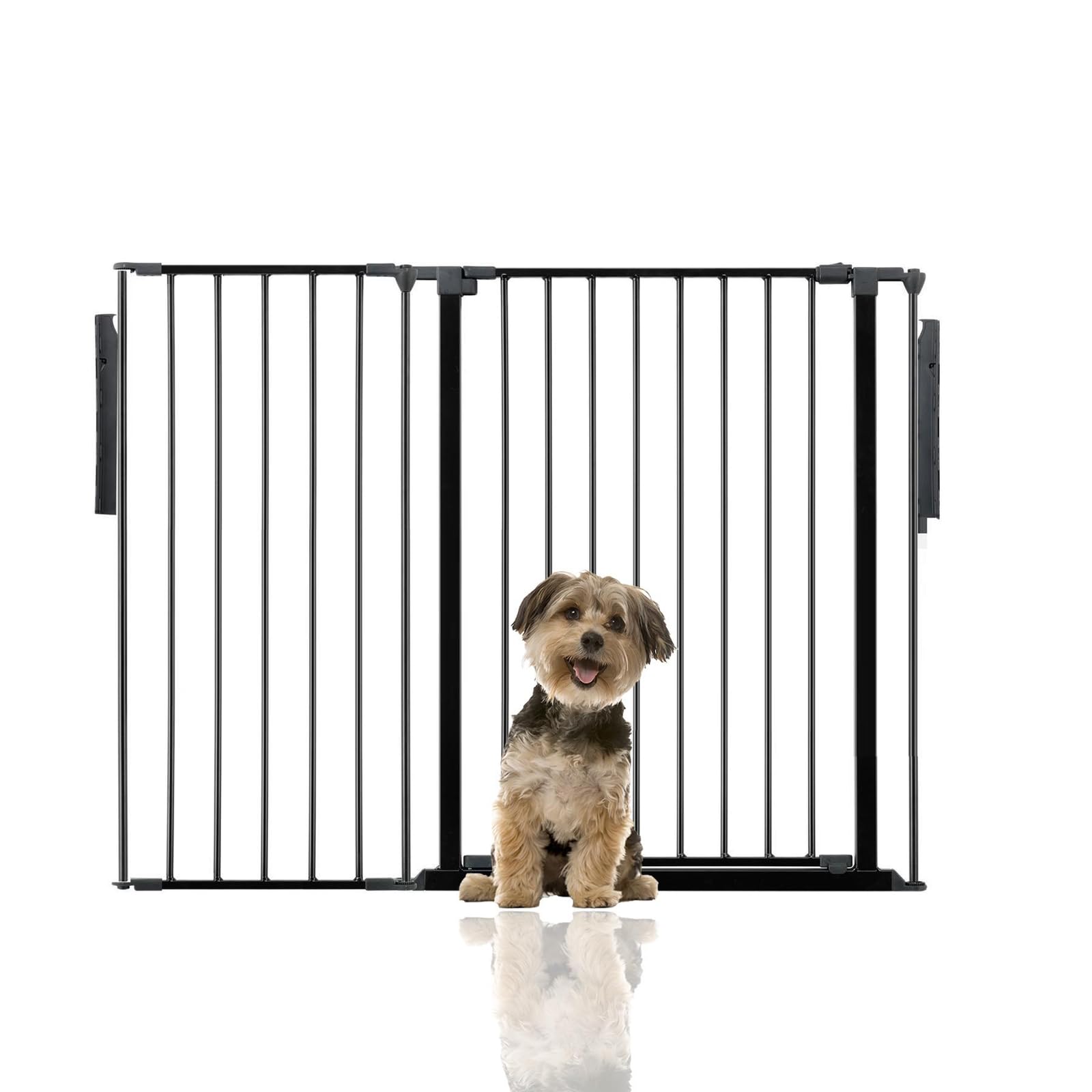 Bettacare Premium Multi Panel Flexible Pet Barrier, up to 128cm Wide, Black, 70cm High, Dog Barrier for Pets Dogs and Puppy, Puppy Barrier suitable for Indoor and Outdoor use, Easy Installation