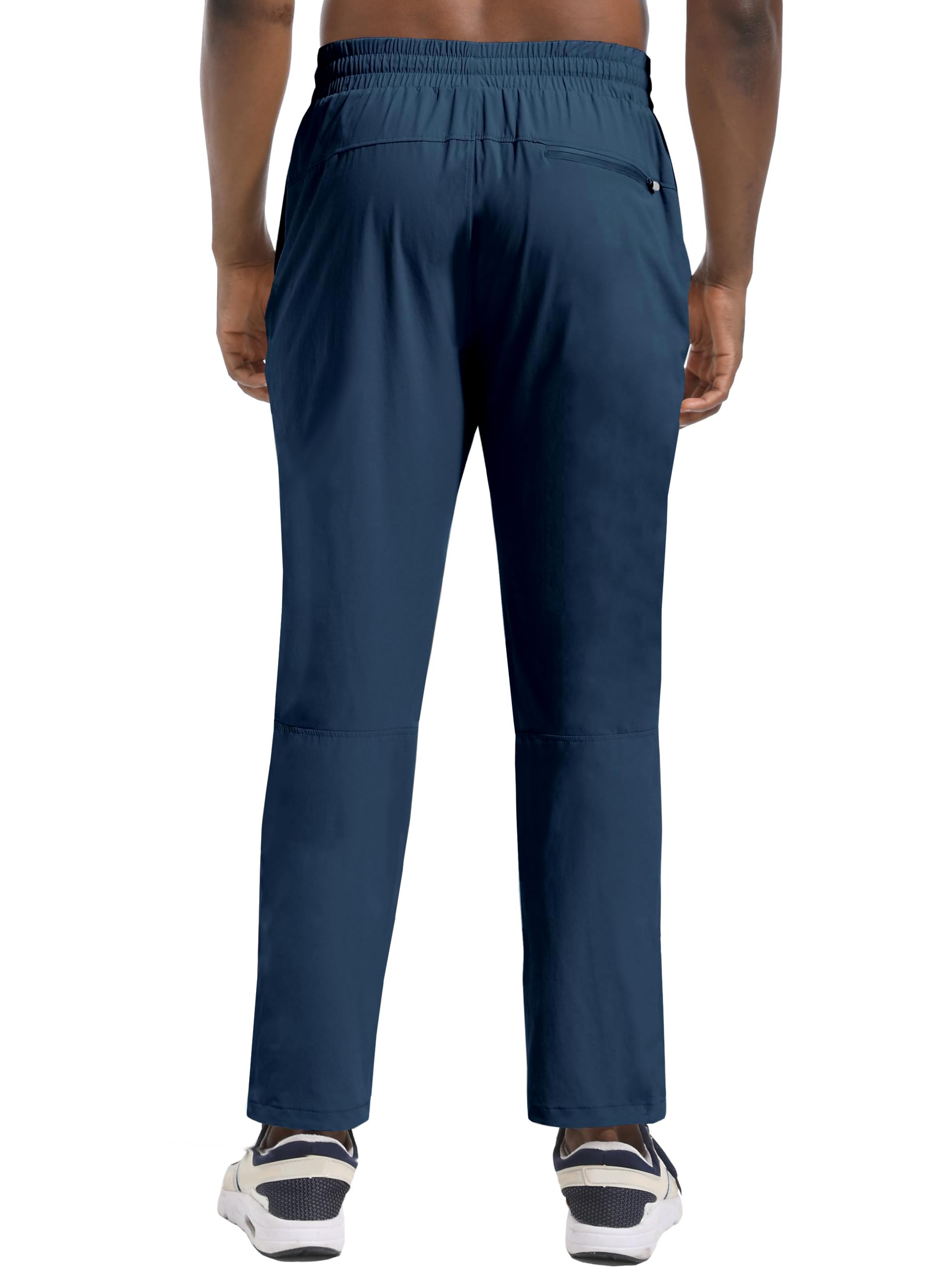 Boyzn Herren Winter Fleece Skihose mit Reißverschlusstaschen Warme Sweatpants Sonnenschutzhose Navy-L